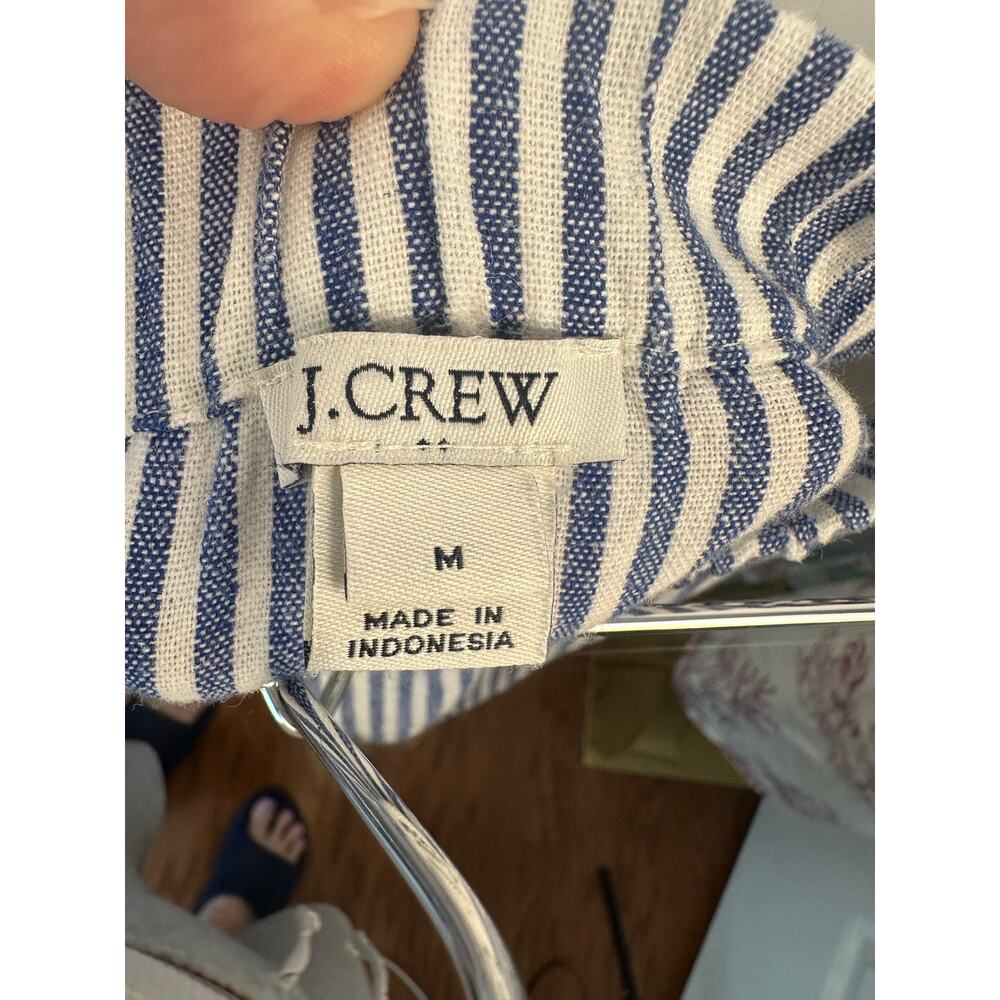 J.Crew Women's striped cotton-linen knee length skirt Size Medium - Picture 2 of 5